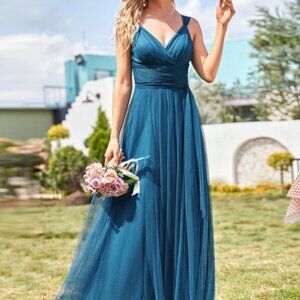 Floor Length Sleeveless Maxi Tulle Dress Size 6